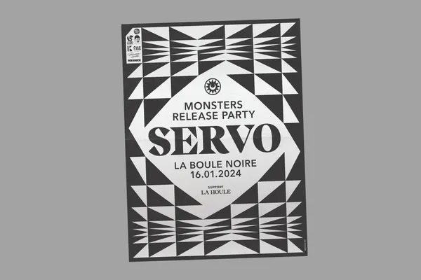 Servi Release Poster - artwork musical réalisé pour Servo en 2023