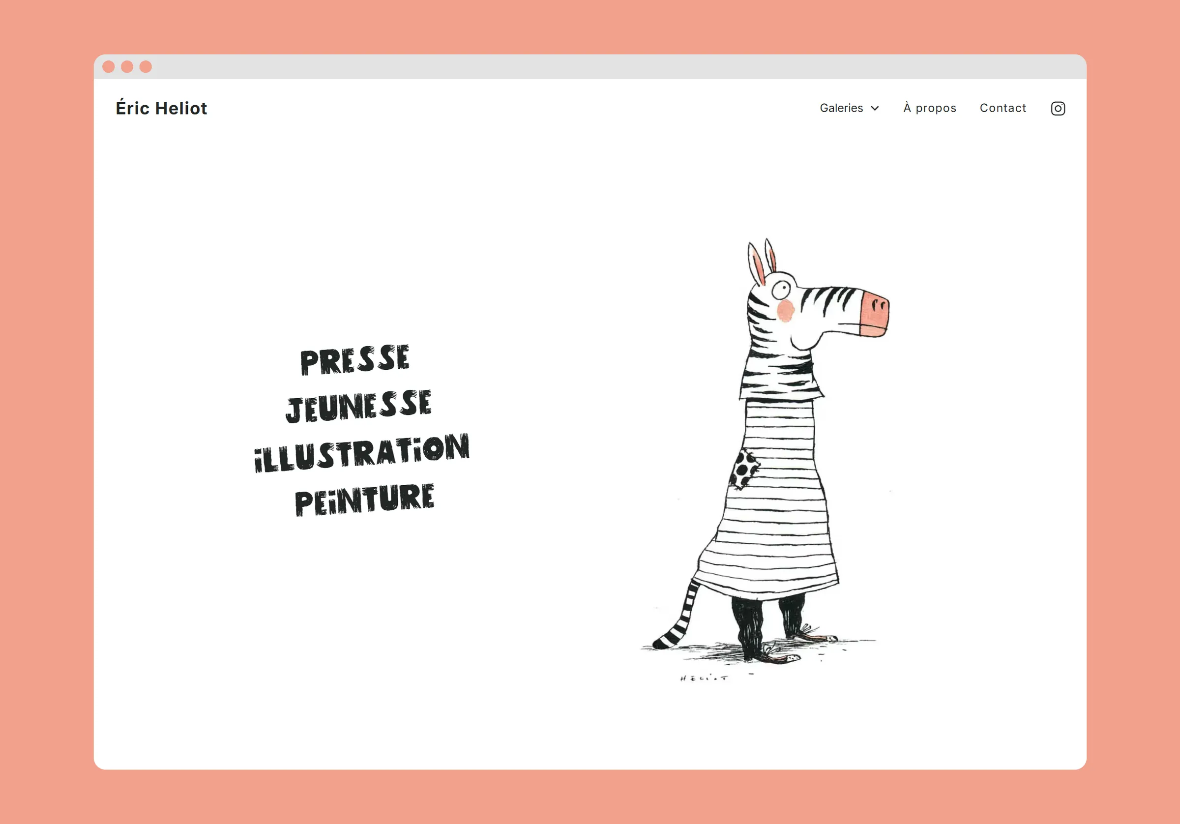 Site Web Portfolio - projet réalisé pour Eric Heliot en 2025