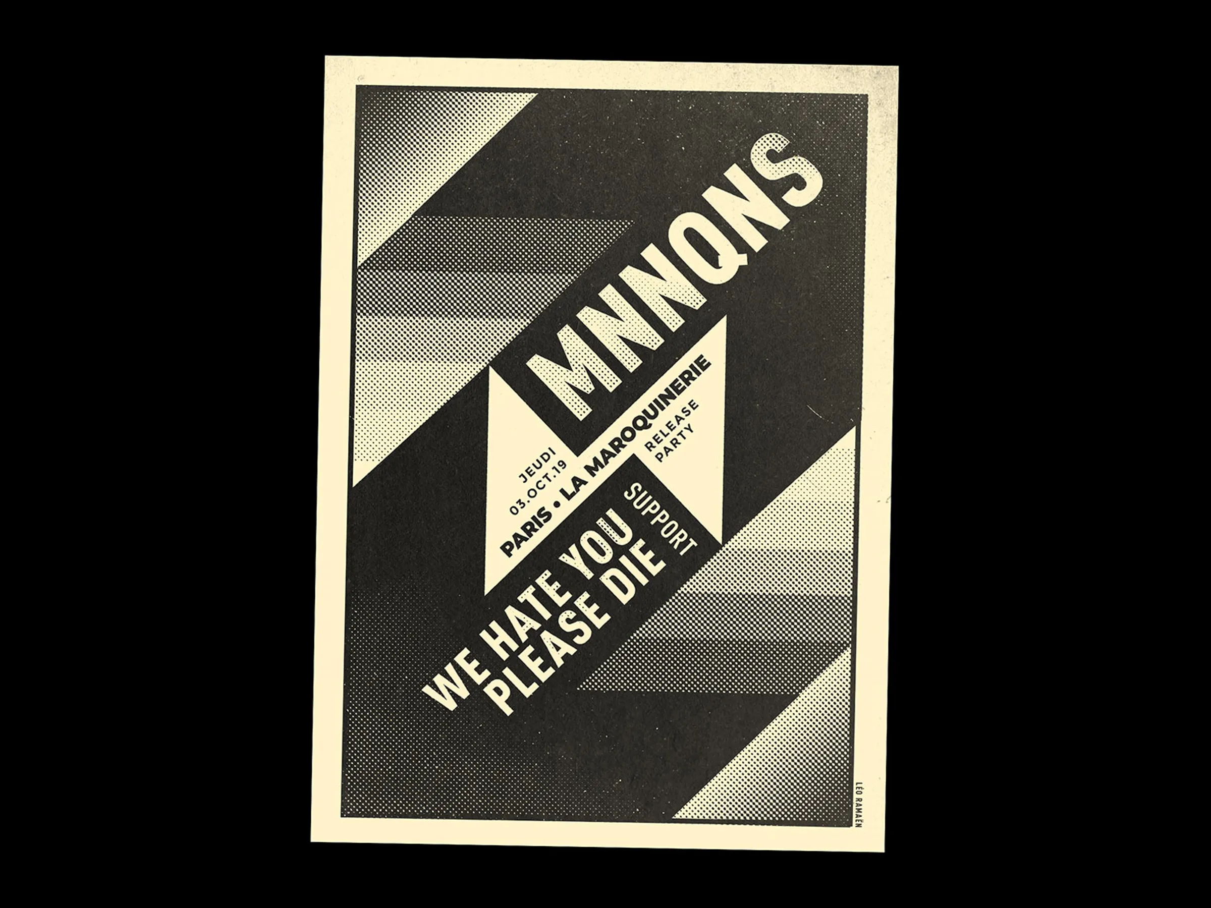Release Party Poster - affiche réalisé pour MNNQNS en 2019